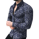 Men Brand Long Sleeve Shirt Floral Male Blouse Casual Shirts Summer Autumn Shirts Men Top Clothes Camisa Masculina Sale
